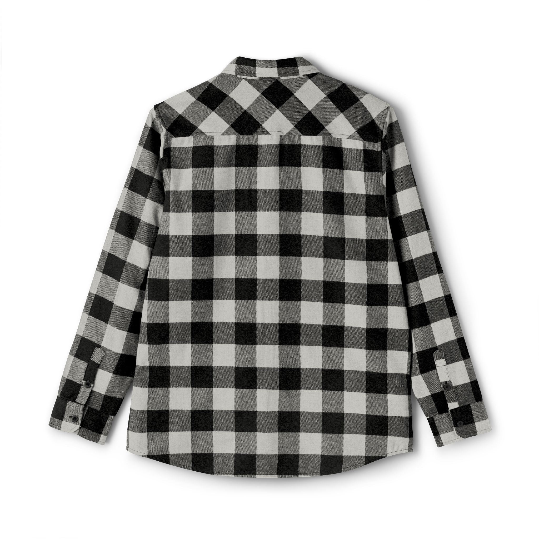 Christian Black & White Buffalo Plaid Flannel Shirt — Classic Casual Lumberjack Button-Up