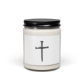 Christian 9oz Scented Soy Candle — Minimal Cross Design, Calm & Spiritual Home Fragrance