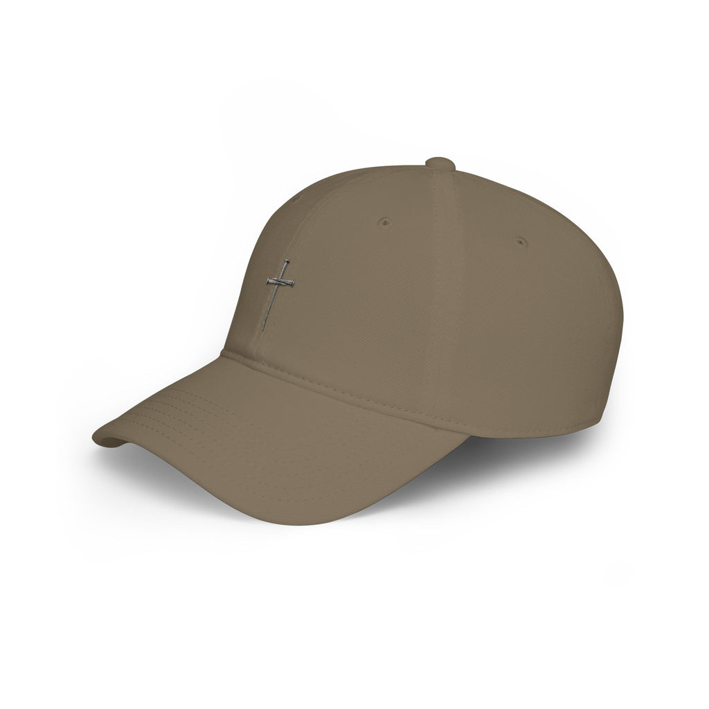 Nail Cross Baseball Cap — Minimal Faith Low-Profile Hat