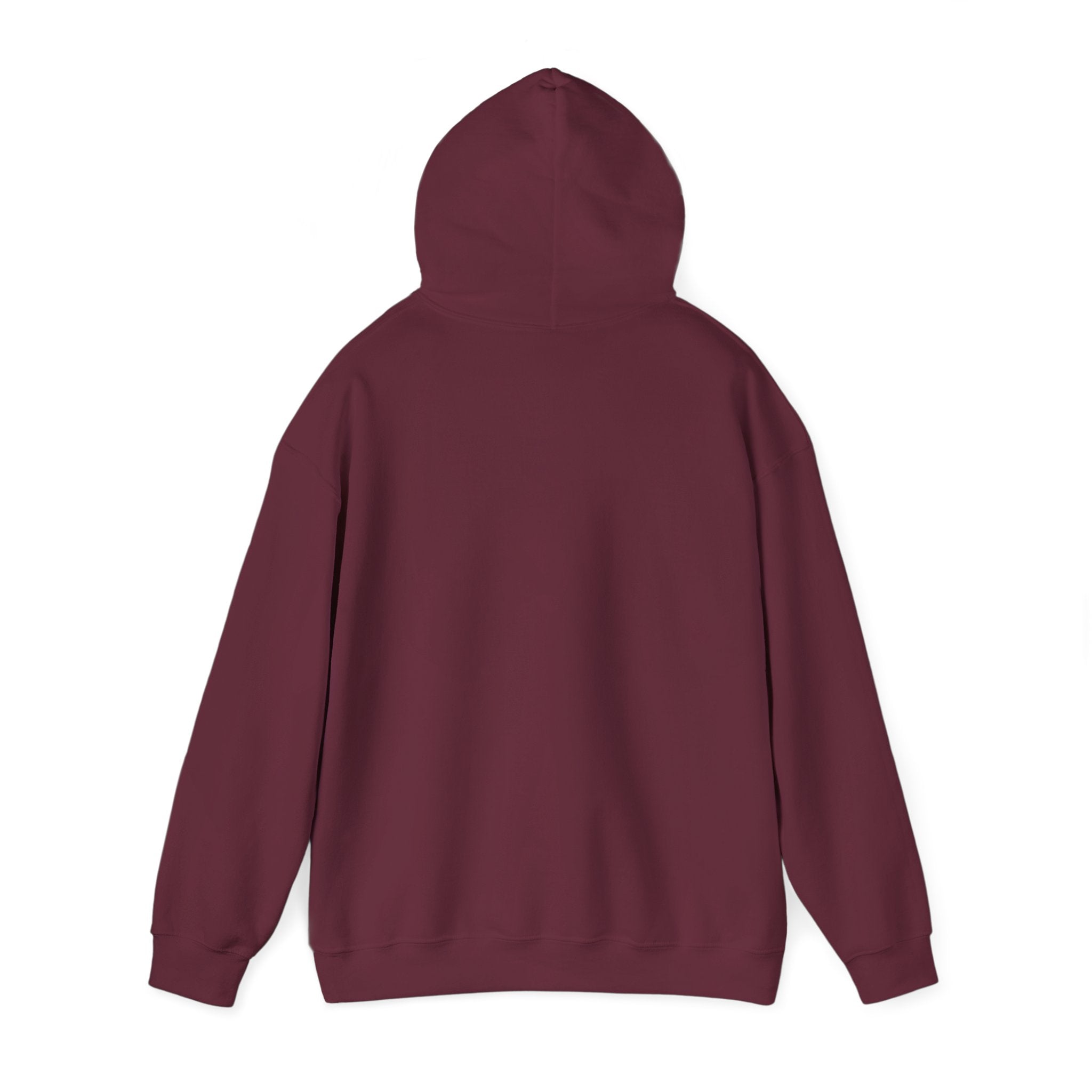 Minimal Cross Hoodie — Small Distressed Christian Cross Pullover