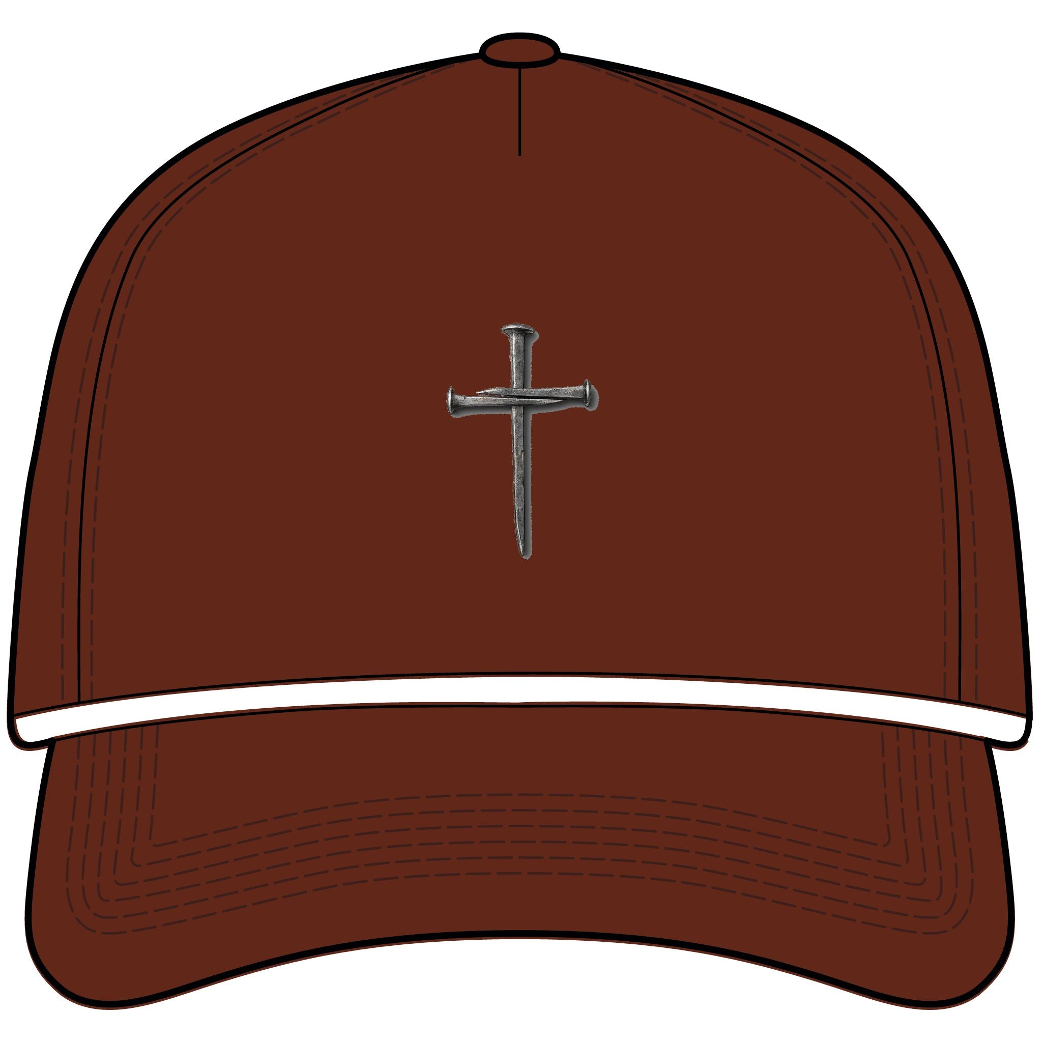 Sunwashed Rope Cap - Distressed Nail Cross Baseball Hat