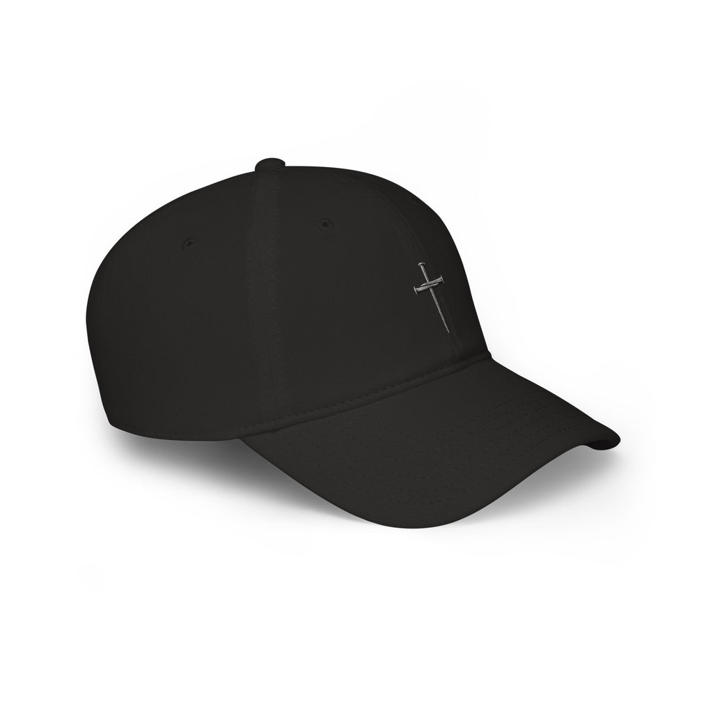 Nail Cross Baseball Cap — Minimal Faith Low-Profile Hat