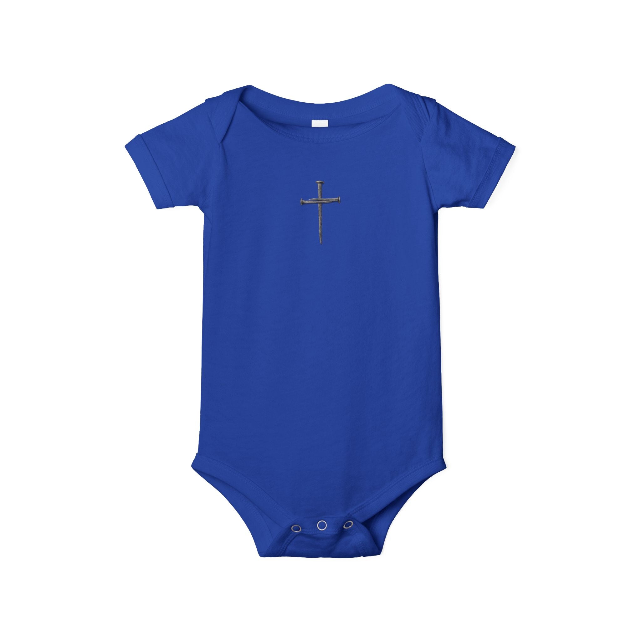 Infant Onesie with Simple Cross - Christian Baby Baptism Gift